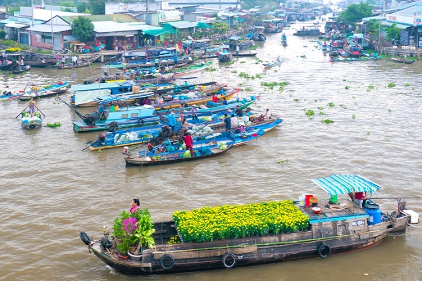 Day 14: Can Tho - Cai Rang Market - Phu Quoc Island | By Plane (Breakfast)